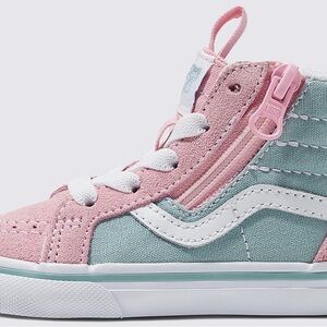 Vans Kids High-Top Sneakers - Pink and Grey